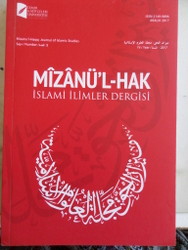 Mizanü'l-Hak İslami İlimler Dergisi 2017 / 5