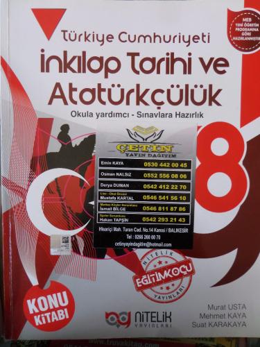 8. Sınıf Türkiye Cumhuriyeti İnkılap Tarihi Ve Atatürkçülük Konu Kitab