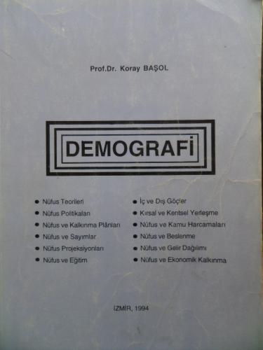 Demografi Prof. Dr. Koray Başol