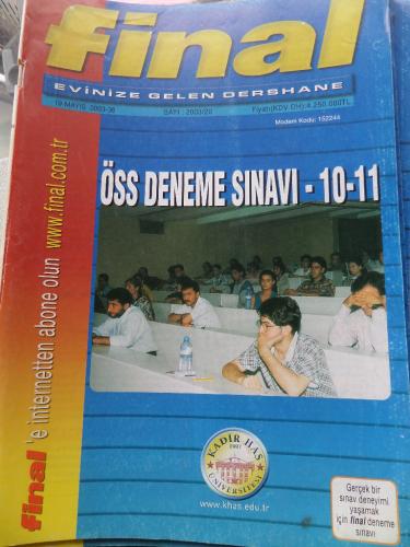 Final 2002-2003 ÖSS Dergi Seti 1-36 Arası / 35 Dergi