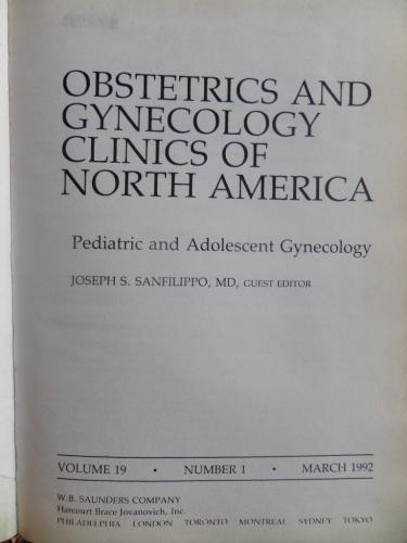 OBSTETRICS AND GYNECOLOGY CLINICS OF NORTH AMERICA Cilt: 1