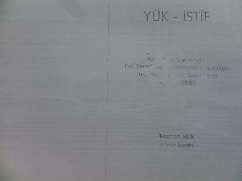 Yük - İstif*