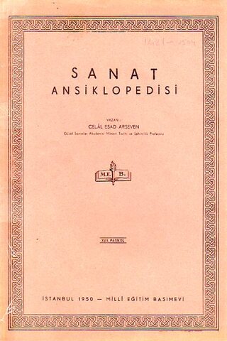 Sanat Ansiklopedisi 1950 / XVI. Fasikül Celal Esad Arseven