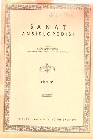 Sanat Ansiklopedisi 1951 / XX. Fasikül Celal Esad Arseven