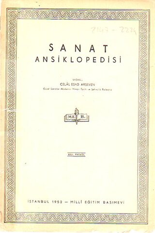 Sanat Ansiklopedisi 1952 / XXVI. Fasikül Celal Esad Arseven