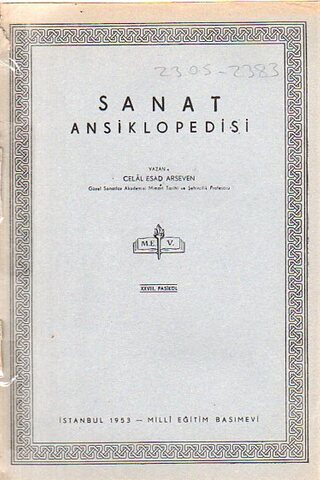 Sanat Ansiklopedisi 1953 / XXVIII. Fasikül Celal Esad Arseven