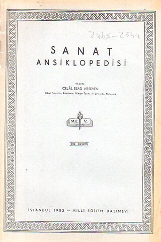 Sanat Ansiklopedisi 1953 / XXX. Fasikül Celal Esad Arseven