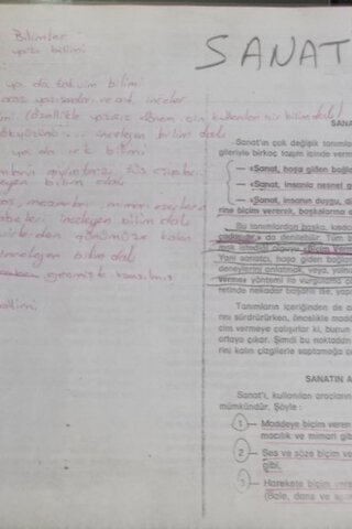 Sanat Kitabı Ders Notları / Teksir*