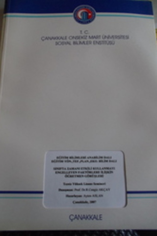 Sınıfta Zamanı Etkili Kullanmayı Engelleyen Faktörlere İlişkin Öğretme