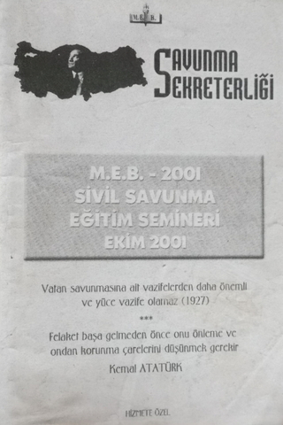 Sivil savunma eğitim semineri ders notu*