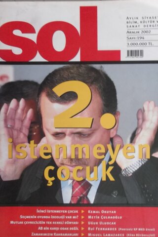 Sol Aylık Siyaset, Kültür ve Sanat Dergisi 2002/194