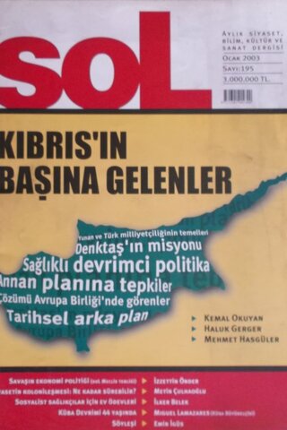 Sol Aylık Siyaset, Kültür ve Sanat Dergisi 2003/195