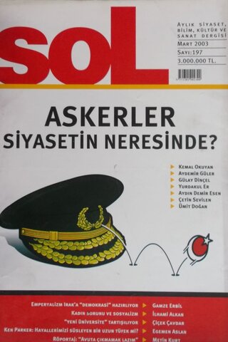 Sol Aylık Siyaset, Kültür ve Sanat Dergisi 2003/197