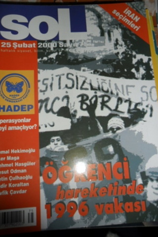 Sol Haftalık Siyaset, Bilim, Kültür ve Sanat Dergisi 2000 / 75