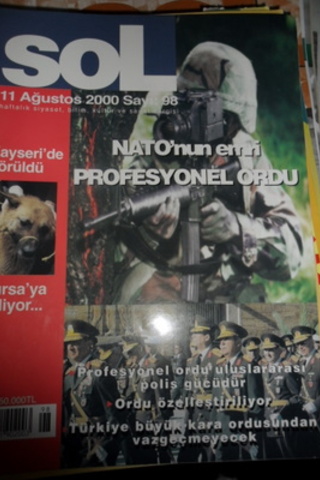Sol Haftalık Siyaset, Bilim, Kültür ve Sanat Dergisi 2000 / 98