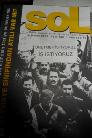 Sol Haftalık Siyaset, Bilim, Kültür ve Sanat Dergisi 2002 / 183