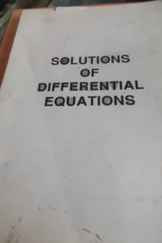 Solutions Of Differential Equations