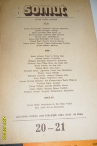 Somut Aylık Yazın Dergisi 1980 / 20-21