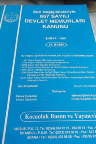 Son Değişiklikleriyle 657 Sayılı Devlet Memurları Kanunu