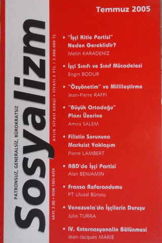 Sosyalizm Aylık Siyasi Dergi 2005/2