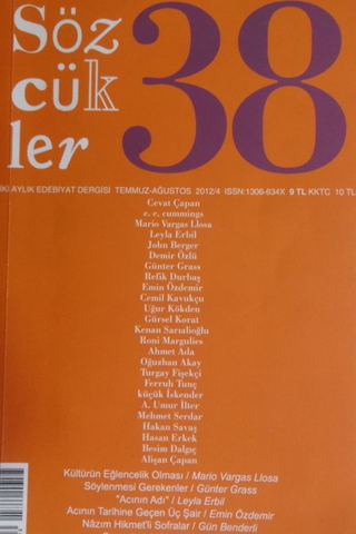 Sözcükler İki Aylık Edebiyat Dergisi 2012 / 38