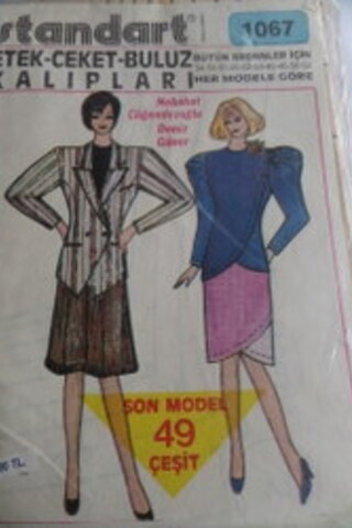 Standart 1067 Etek Ceket Buluz Kalıpları Nebahat Çöğendezoğlu
