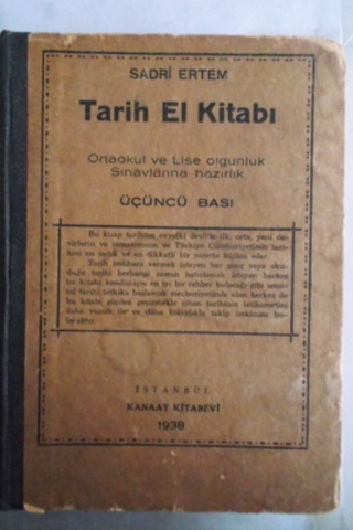 Tarih El Kitabı Sadri Ertem