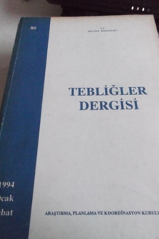 Tebliğler Dergisi 1994 / 80