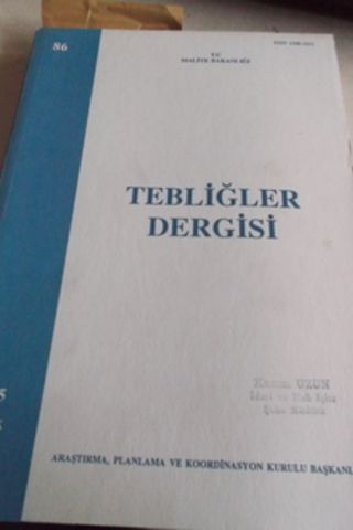 Tebliğler Dergisi 1995 / 86