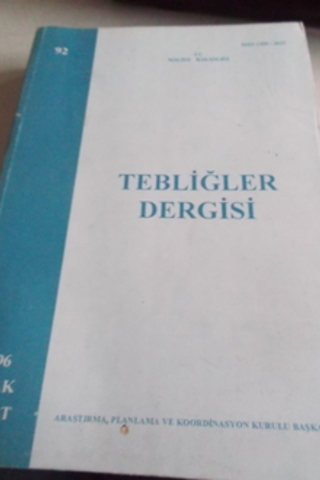 Tebliğler Dergisi 1996 / 92