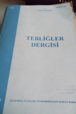 Tebliğler Dergisi 1996 / 94