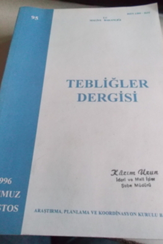 Tebliğler Dergisi 1996 / 95