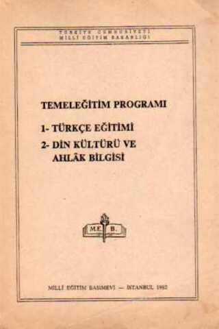 Temeleğitim Programı / Türkçe Eğitimi - Din Kültürü ve Ahlak Bilgisi