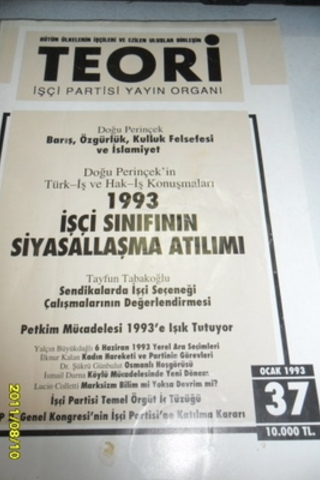 Teori Aylık Dergi 1993 / 37