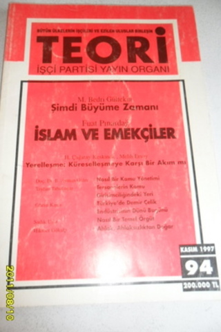 Teori Aylık Dergi 1997 / 94