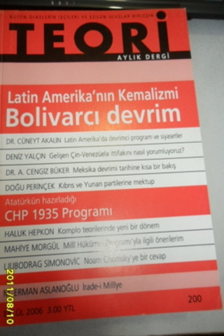 Teori Aylık Dergi 2006 / 200