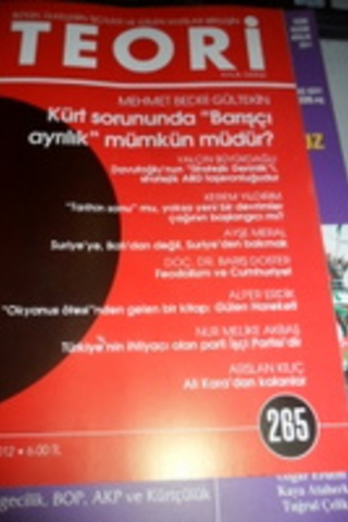 Teori Aylık Dergi 2012 / 265