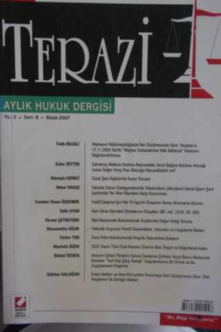 Terazi Aylık Hukuk Dergisi 2007 / 8