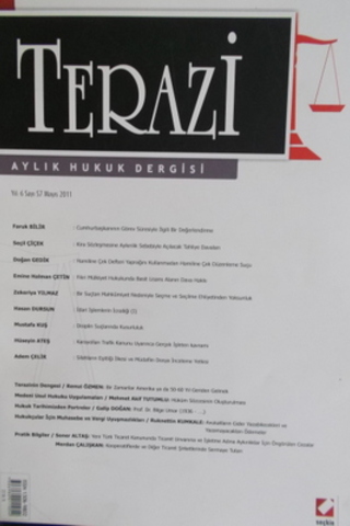 Terazi Aylık Hukuk Dergisi 2011 / 57