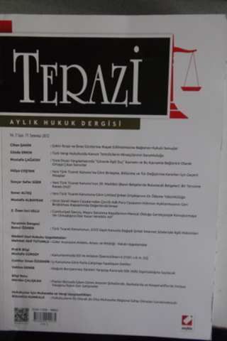 Terazi Aylık Hukuk Dergisi 2012 / 71