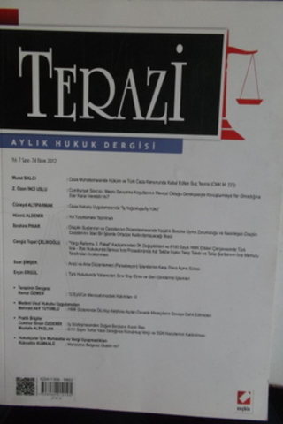 Terazi Aylık Hukuk Dergisi 2012 / 74