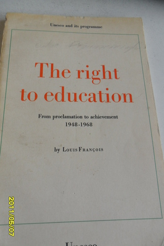 The Right To Eduation Louis François