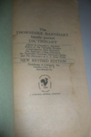 The Thorndike Barnhart Handy Pocket Dictionary
