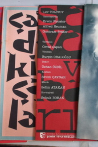 Tiyatro Broşürü İstanbul Belediyesi Şehir Tiyatroları / 4 Adet