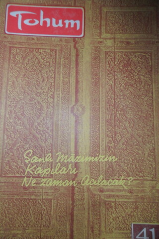 TOHUM AYLIK FİKİR VE SANAT DERGİSİ YIL.4- SAYI.41-TEMMUZ-1969