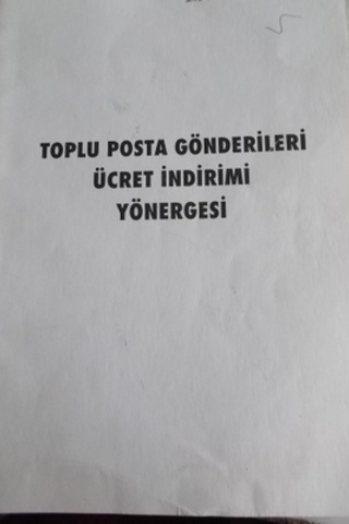 Toplu Posta Gönderileri Ücret İndirimi Yönergesi