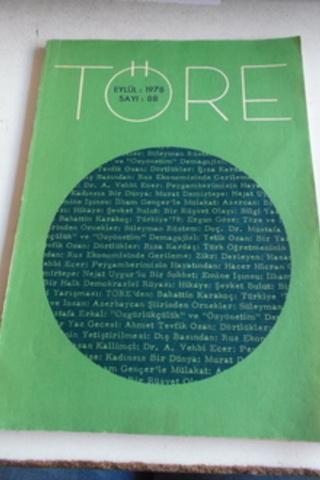 Töre Aylık Fikir ve Sanat Dergisi 1978 / 88