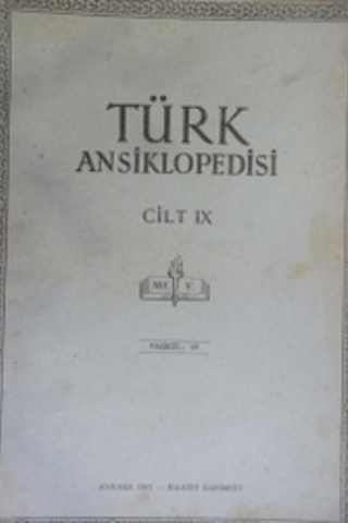Türk Ansiklopedisi Cilt IX Fasikül 67