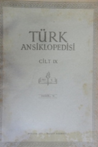 Türk Ansiklopedisi Cilt IX Fasikül 70