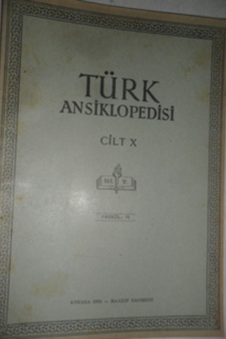 Türk Ansiklopedisi Cilt X Fasikül 78